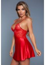 Carina Red Satin Slip