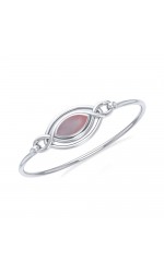 Celtic Knots Pink Shell Bangle Bracelet