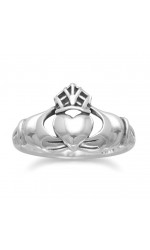 Claddagh Oxidized Sterling Silver Ring