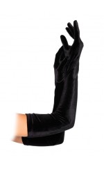 Black Velvet Opera Gloves