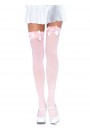 Bow Top Opaque Nylon Thigh Highs