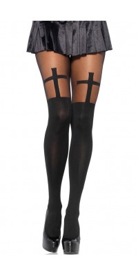 Vampire Hunter Cross Opaque Tights