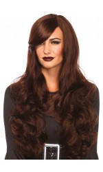 Extra Long Brown Wavy Wig