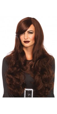 Extra Long Brown Wavy Wig