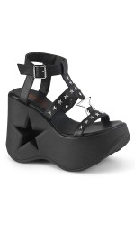 Dynamite Star Platform Black Sandal