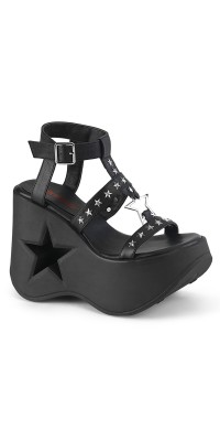 Dynamite Star Platform Black Sandal