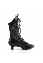 Victorian Dame Black Lace Boots