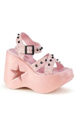 Dynamite Star Womens Platform Candy Pink Sandal