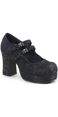 Black Lace Double Strap Gothika Mary Jane