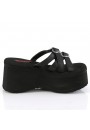 Heart Ring Black Platform Clogs