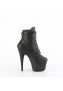 Adore Quilted Black Faux Leather Ankle Boots