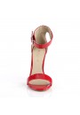 Amuse Red High Heel Ankle Strap Sandal