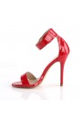 Amuse Red High Heel Ankle Strap Sandal