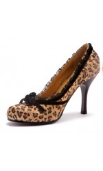 Satin Doll Leopard Print High Heel Pump