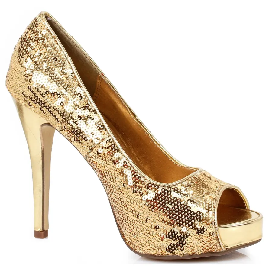 Gold pumps heels shoes for women glitter pumps high heels platform