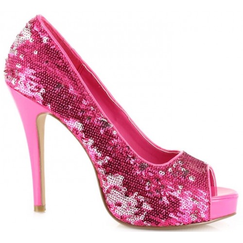 Hot pink peep deals toe pumps