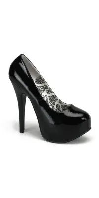 Teeze Black Patent Platform Pump