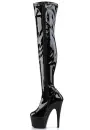 Adore Black Patent Thigh High Platform Boots