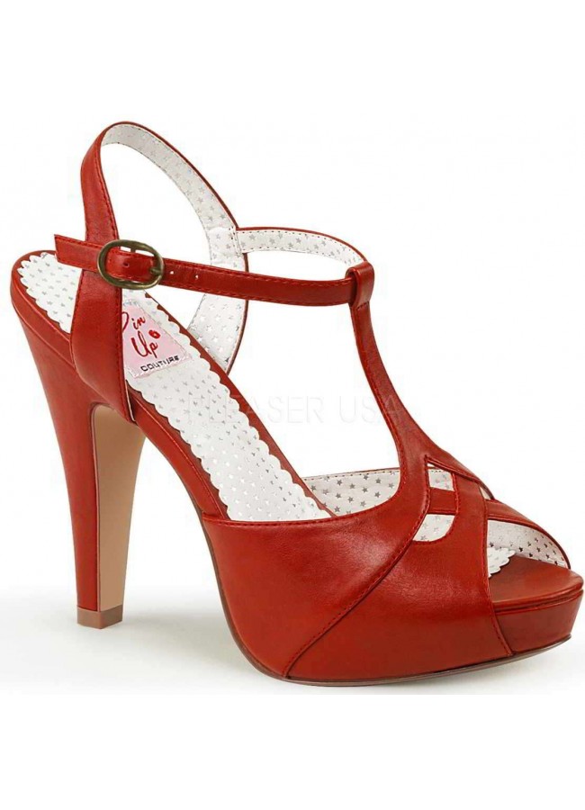 closed toe heels red
