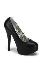 Teeze Black High Heel Platform Pump