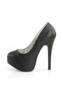 Teeze Black High Heel Platform Pump