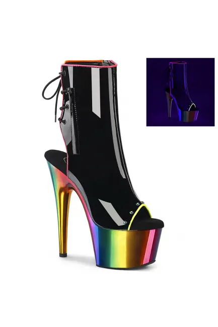 Rainbow Platform High Heel Ankle Boots