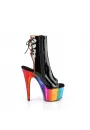 Rainbow Platform High Heel Ankle Boots