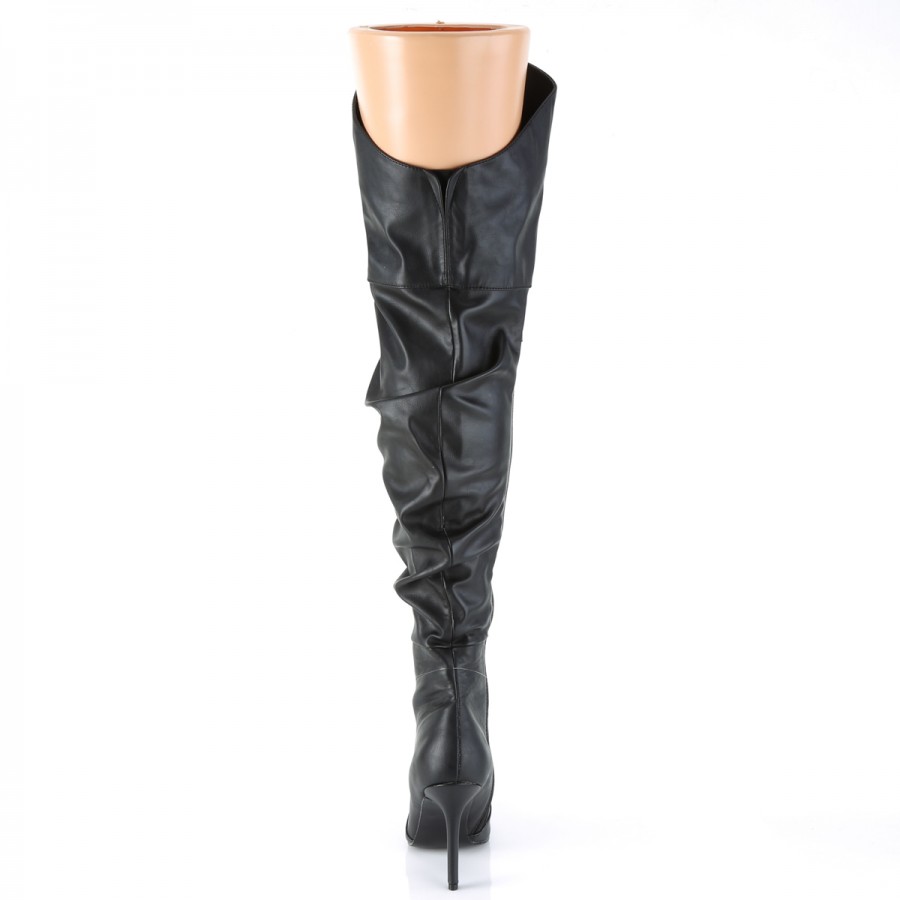 Thigh high clearance scrunch boots