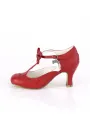 Flapper Red T-Strap Bow Pump