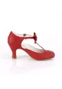 Flapper Red T-Strap Bow Pump