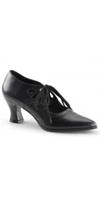 Victorian Black Cut Out Womens Pump