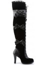 Glam Victorian Lace Gothic Over the Knee Boots