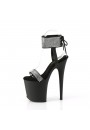 Blingy Black Flamingo 8 Inch Platform Sandal