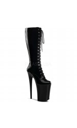 Infinity Black 9 Inch Heel Knee Boots