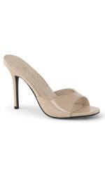 Classique Nude Faux Leather 4 Inch Mule