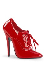 Domina 6 Inch High Heel Red Patent Governess Shoes