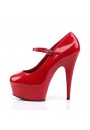 Delight Red High Heel Platform Mary Jane Shoes