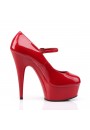 Delight Red High Heel Platform Mary Jane Shoes