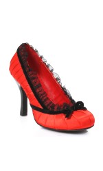 Satin Doll Red High Heel Pump