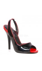 Red and Black Seduce Slingback Pump