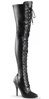 Seduce Lace Up Thigh High Boots