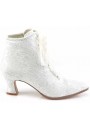 Victorian Jane Ivory Lace Ankle Boots