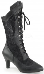 Divine Wide Width Black Victorian Platform Boots