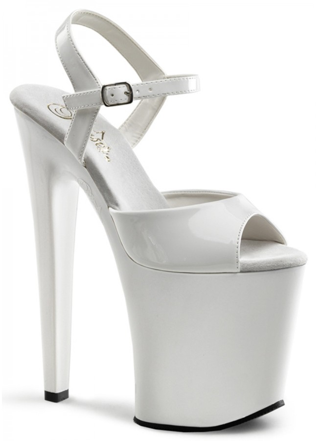 white platform court shoes